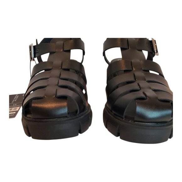 NWT MADDEN NYC Women's Black Fisherman Block Heel Sandal - Picture 8 of 16